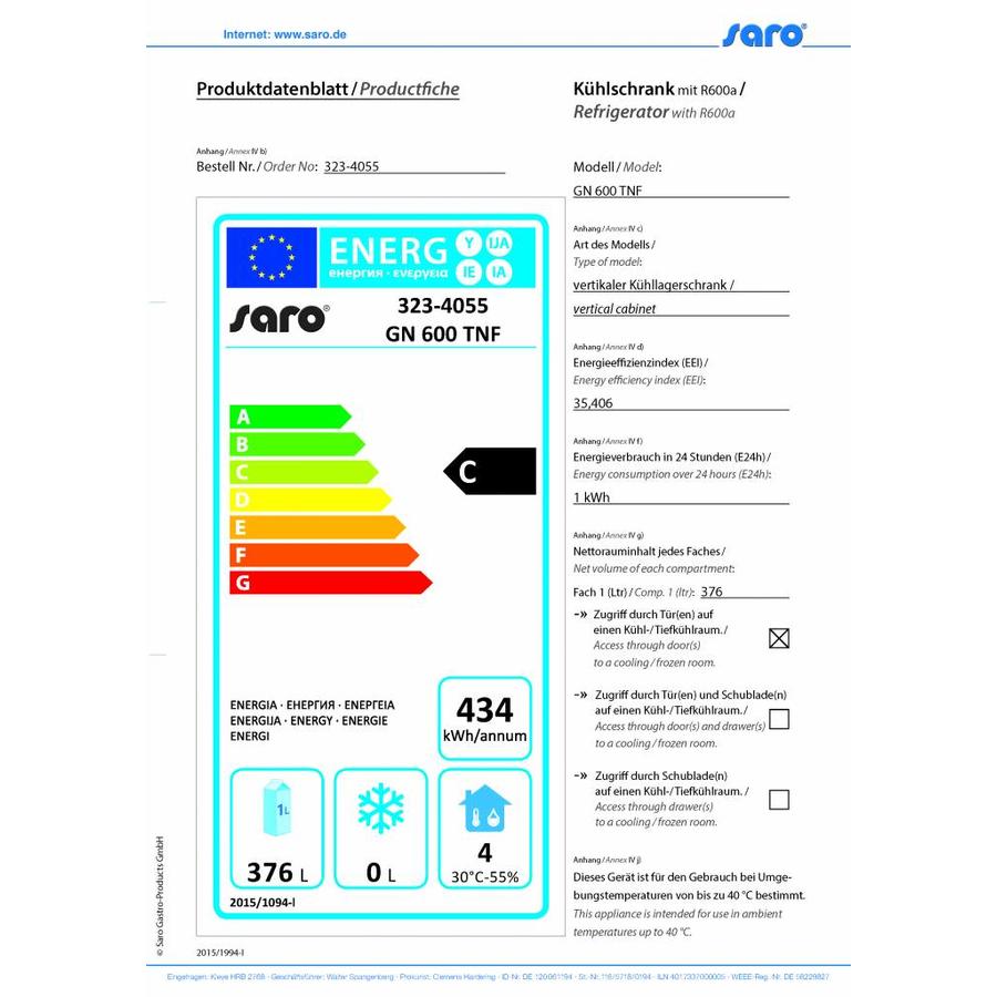 Fischkühlschrank für 7 Tabletts | Edelstahl AISI 304 | -2 / +8 °C