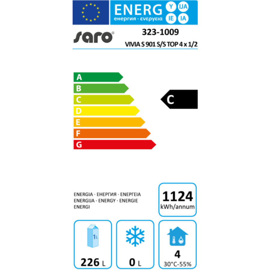 Établi réfrigéré en acier inoxydable avec 4 tiroirs | 90 x 70 x 85/88,5