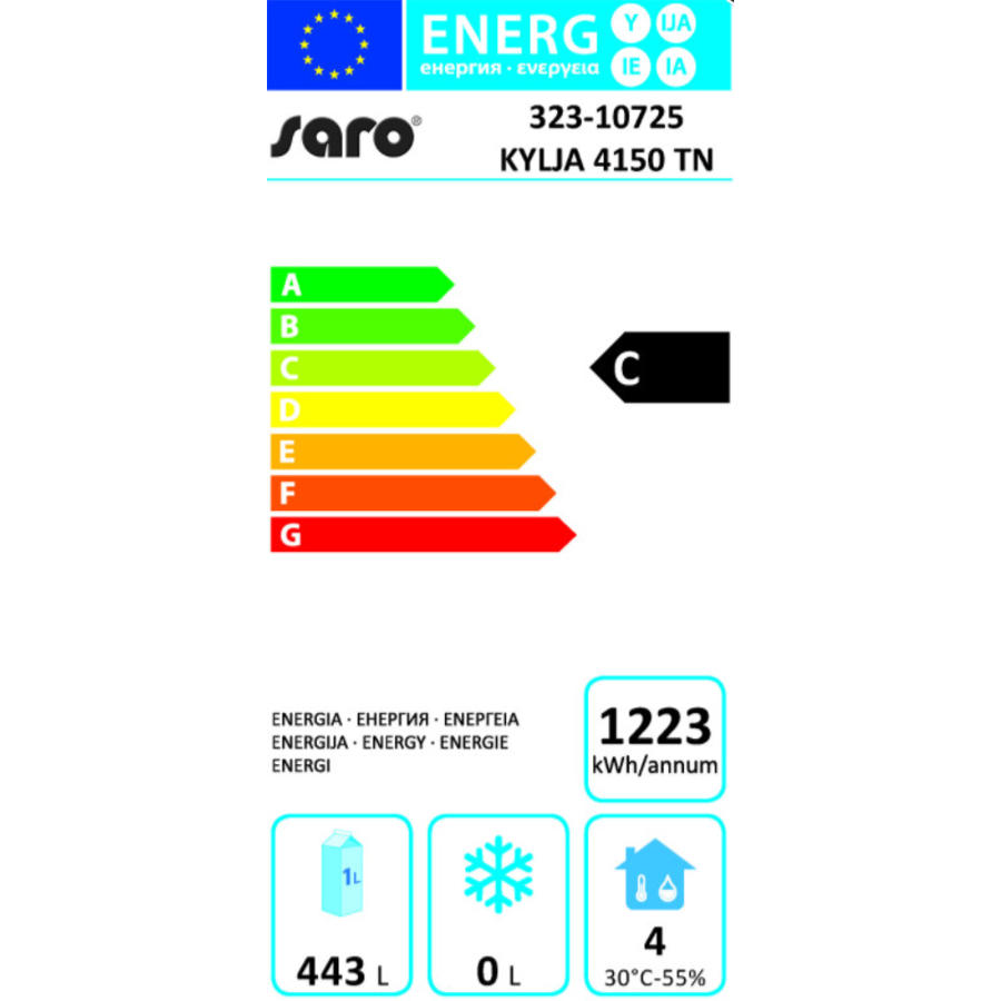 Établi réfrigéré en acier inoxydable | 2 portes et 6 tiroirs | 223 x 70 x 89/95 cm