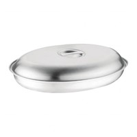 Plat ovale avec couvercle en acier inoxydable | 5 formats