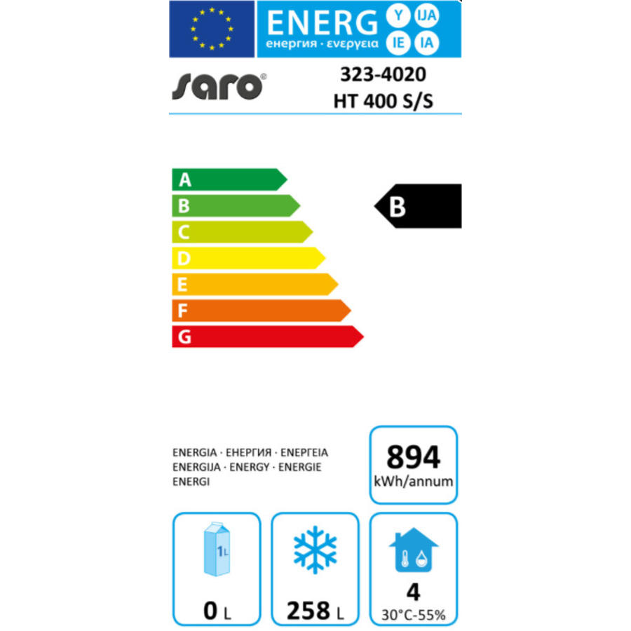 Congélateur | acier inoxydable | 600x585x1850mm