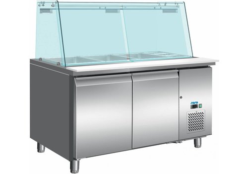  Saro Table réfrigérée avec plateau en verre 