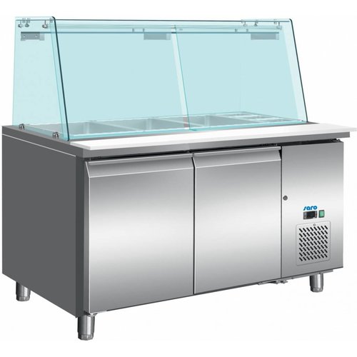  Saro Table réfrigérée avec plateau en verre 