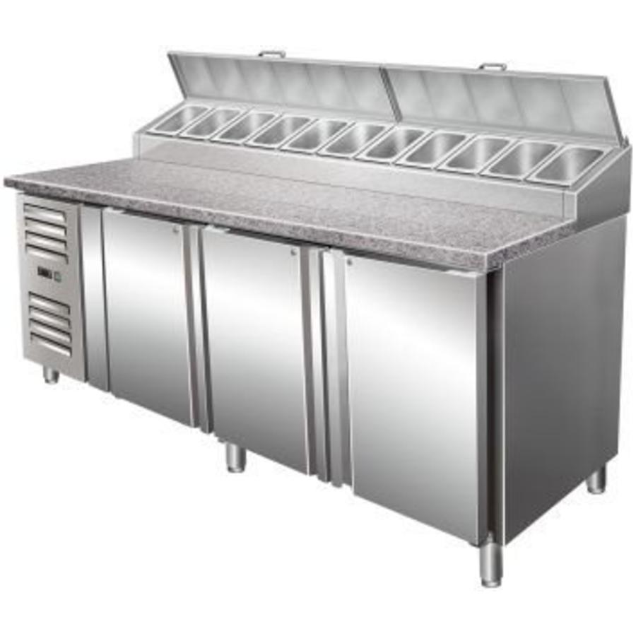 Refrigerated Preparation Table 3 doors with Fan