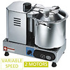 HorecaTraders Cutter en acier inoxydable, 9 litres, avec variateur de vitesse