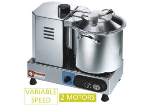  HorecaTraders Cutter en acier inoxydable, 9 litres, avec variateur de vitesse 