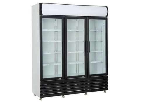  HorecaTraders Vitrine réfrigérée murale 3 portes vitrées | 160 cm | 1065 litres 