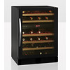 HorecaTraders Cave à vin noire avec porte vitrée TFW160-2F
