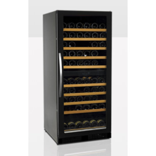  HorecaTraders Wine Cooler Black with Glass Door TFW265-2F 