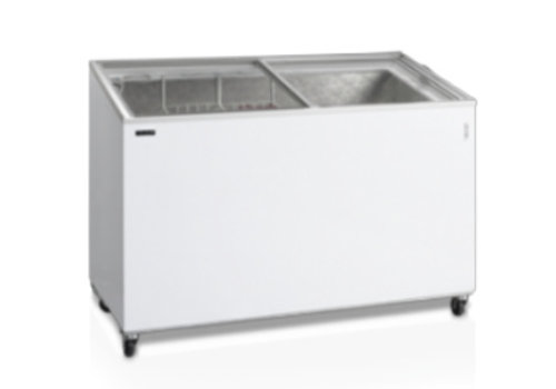  HorecaTraders Weißer Gefrierschrank mit Rädern | 1300x615x855 