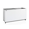 HorecaTraders White chest freezer with wheels | 1550x630x798