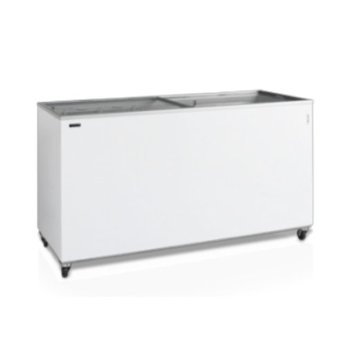  HorecaTraders White chest freezer with wheels | 1550x630x798 