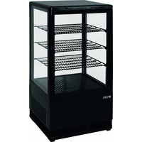 Mini vitrine réfrigérée Noir | 78 litres