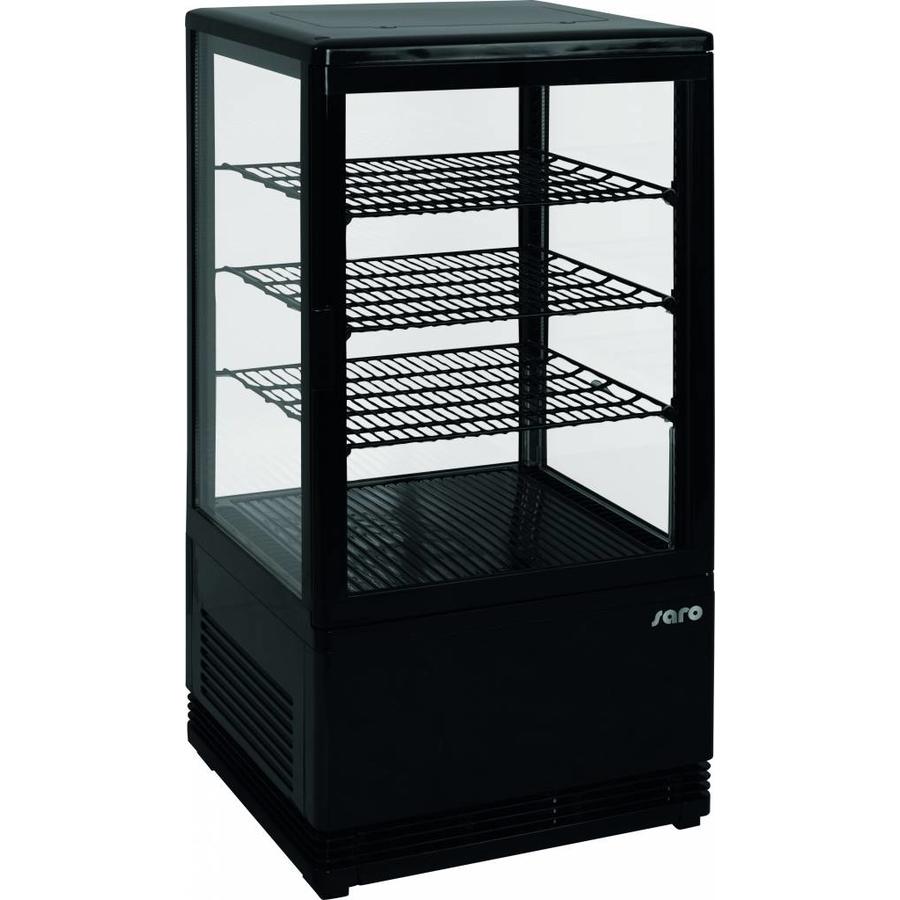 Mini vitrine réfrigérée Noir | 78 litres