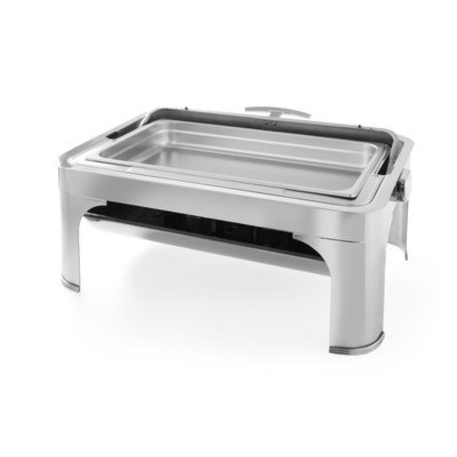 Plat à réchaud à couvercle rabattable