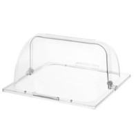 Bread basket with polycarbonate hood