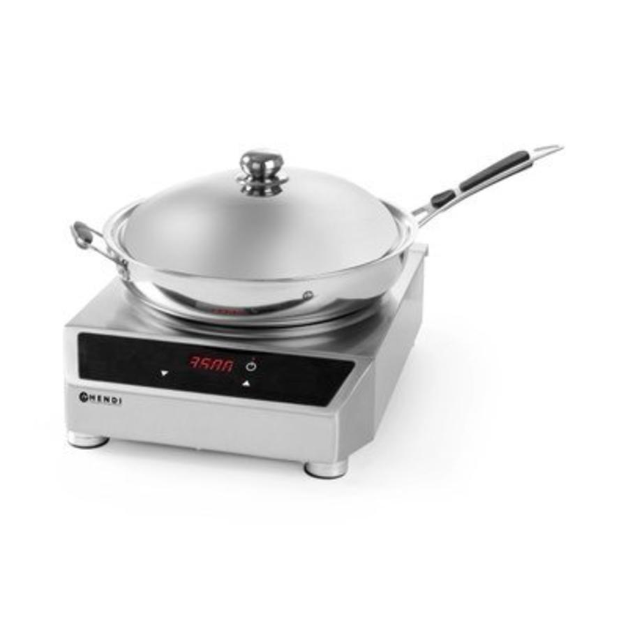 Digital einstellbarer runder Induktionswok | 3500 Watt