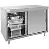 Vogue Commode en acier inoxydable avec portes coulissantes | 120x60x(H)90cm