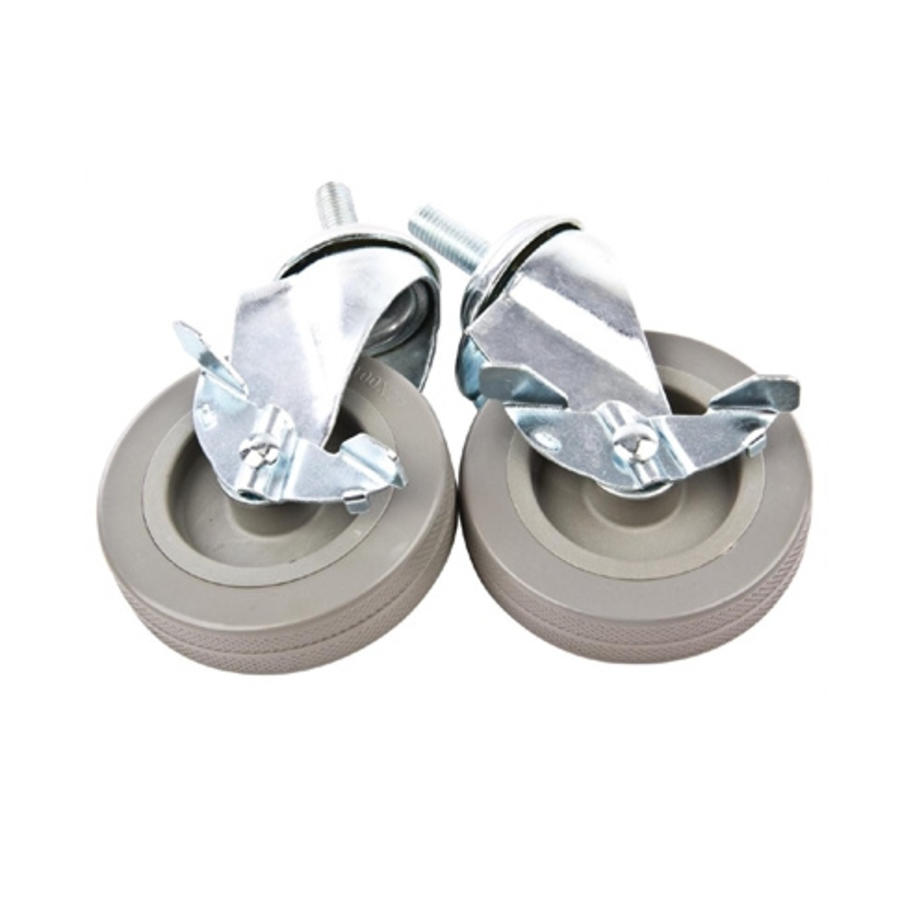 Stainless Steel Serving Trolley | 2 Trays | 85(h)x81x45cm