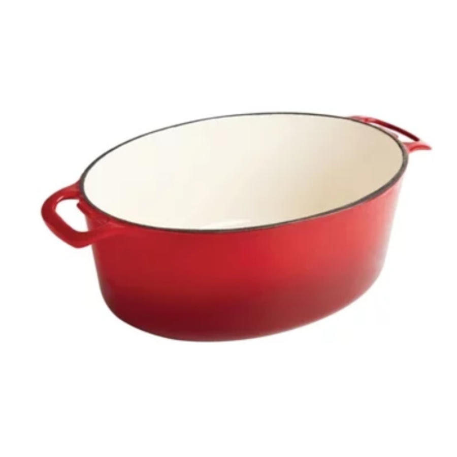 Ovale Bratpfanne, Rot, 5 l | 24x30cm