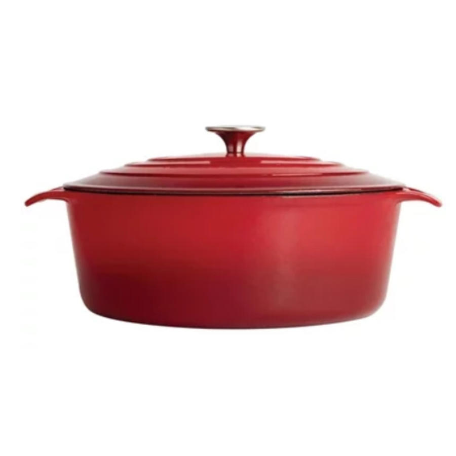 Ovale Bratpfanne, Rot, 5 l | 24x30cm
