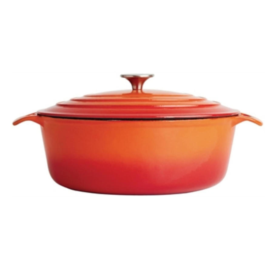 Ovale Bratpfanne, Orange, 5 l | 24x30cm