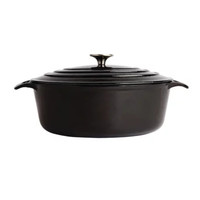 Poêle à frire ovale noire 5 litres | 24x30cm