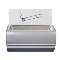Cendrier mural en acier inoxydable | 100 (H) x 190 (L) x 100 (P) mm