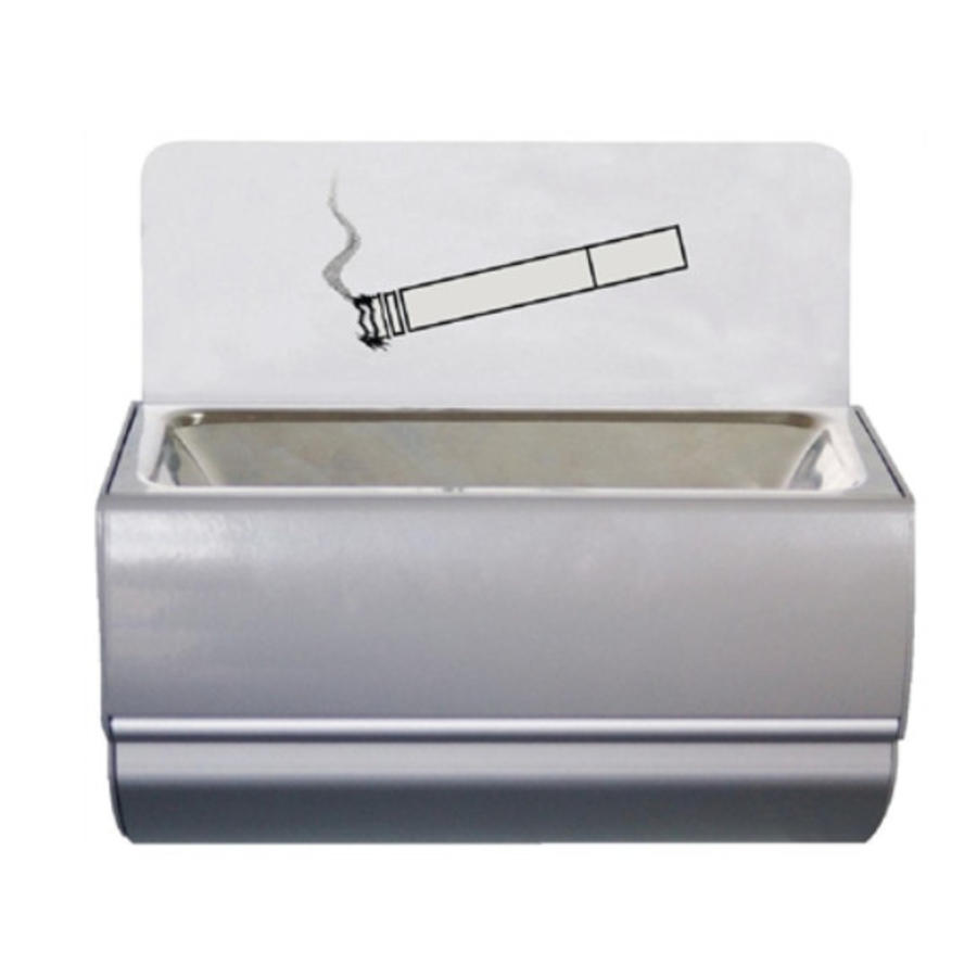 Stainless steel wall ashtray | 100 (H) x 190 (W) x 100 (D) mm