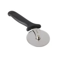 Roulette à pizza en acier inoxydable noir | Lame de 10 cm
