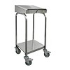 HorecaTraders Stainless steel Lectern with wheels