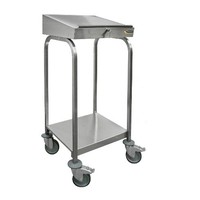 Bureau en acier inoxydable avec roulettes