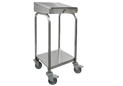  HorecaTraders Bureau en acier inoxydable avec roulettes 