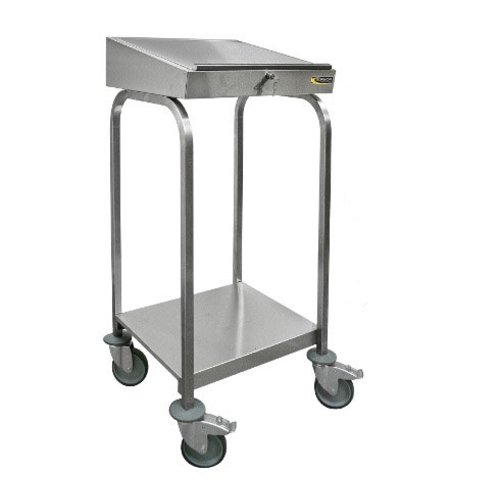  HorecaTraders Stainless steel Lectern with wheels 