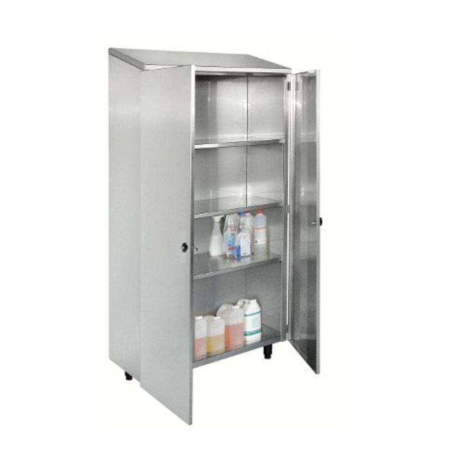 Stainless steel shelf cabinet 2 doors