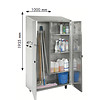 HorecaTraders Armoire à produits de nettoyage en acier inoxydable