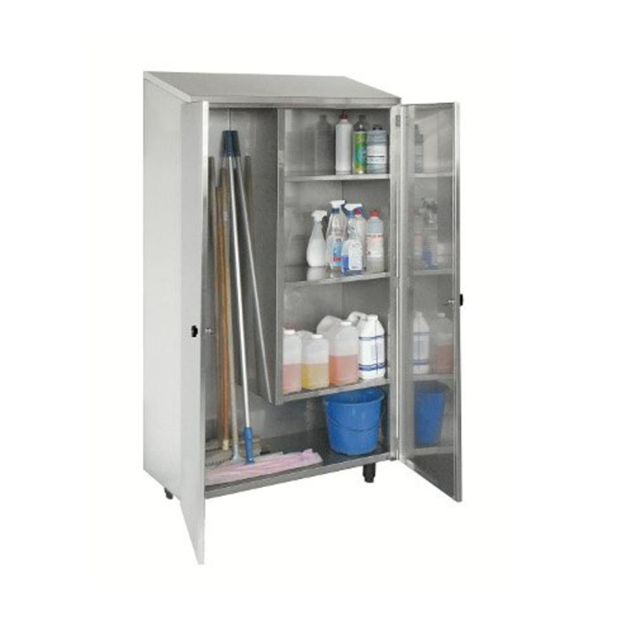 Armoire à produits de nettoyage en acier inoxydable
