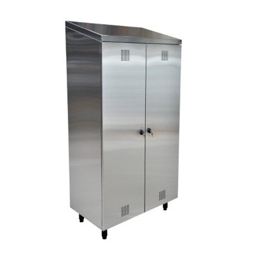  HorecaTraders Armoire à balais en acier inoxydable 