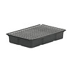 HorecaTraders Bac d'égouttage en plastique avec grille | 60x44x11 cm HorecaTraders Bac d'égouttage en plastique avec grille | 60x44x11 cm
