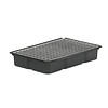 HorecaTraders Plastic drip tray with grid | 60x44x11 cm
