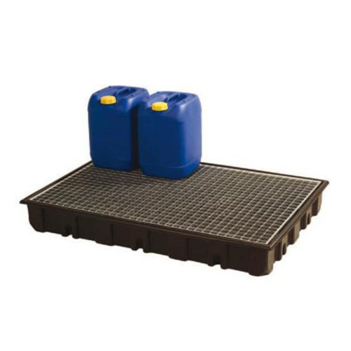  HorecaTraders Bac d'égouttage en plastique avec grille | 123x83x27 cm 