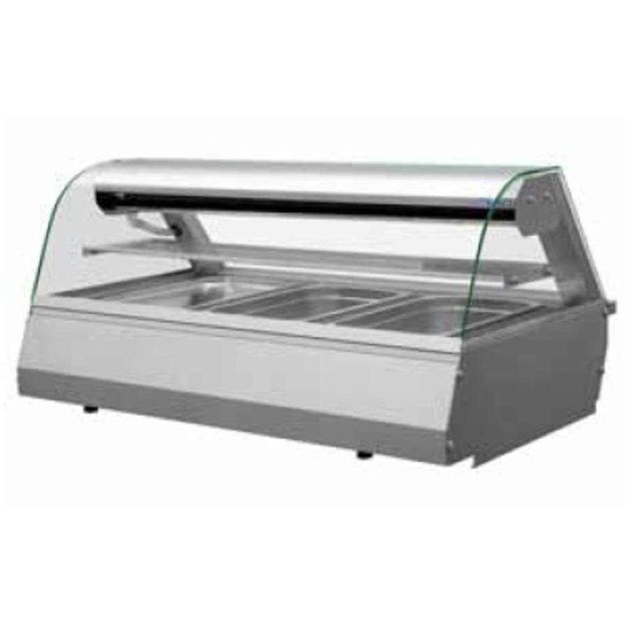 Aufputz-Vitrine gekühlt 3/1 GN 132x77x61 cm (BxTxH)