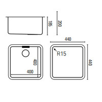 Stainless Steel Sink Square | 2 Sizes
