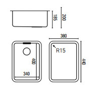 Stainless steel Sink Rectangular | 5 Formats