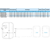 Rectangular stainless steel sink without overflow | 4 Formats