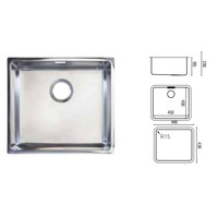 Évier rectangulaire en acier inoxydable | 5 formats