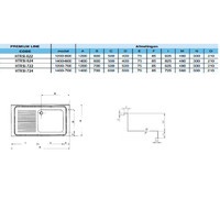 Sink table top | 1 sink right | 4 sizes