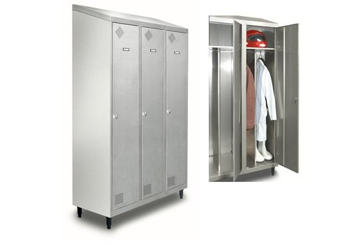  HorecaTraders Stainless steel clothing locker 