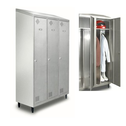  HorecaTraders Casier à vêtements en acier inoxydable 