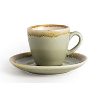 Soucoupes à expresso Kiln | Vert mousse | 11,5 cm | 6 pièces